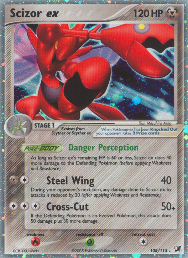 EX Unseen Forces Holo Scizor ex #108/115